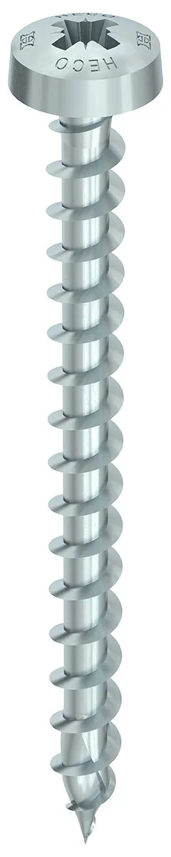 HECO-TOPIX-plus 6 x 50, Rundkopf, Pozi-Drive, PZD-3, variables Vollgewinde, A3K, 200 Stück