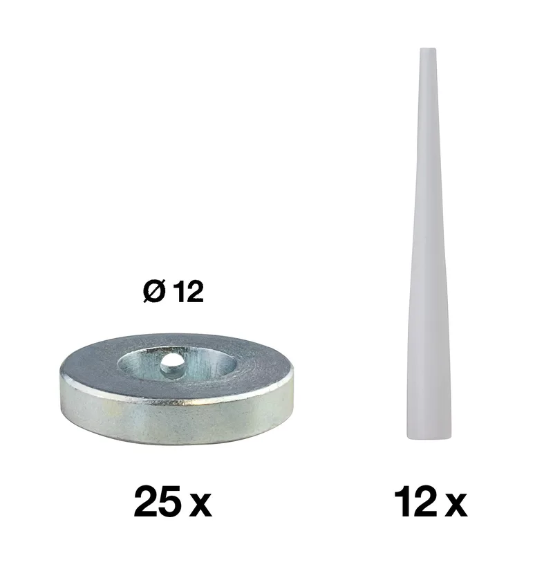 MULTI-MONTI-plus Verfüllscheiben-Set Ø 12 mm