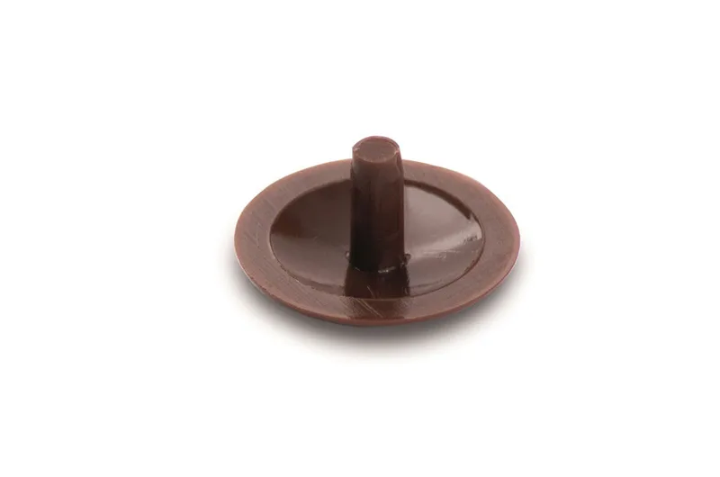 Zierkappen, Zapfen Ø2,4mm, Ø12mm, RAL8011, nussbraun, 500 St.