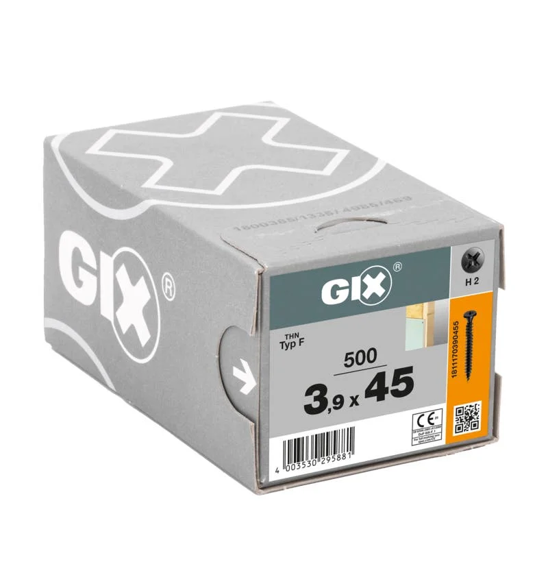 Trockenbauschraube GIX-F für Hartgipsplatten, 3.9mm, x 45 mm, 500 Stk. - Profi Box