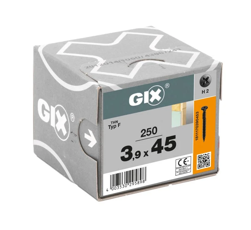 Trockenbauschraube GIX-F für Hartgipsplatten, 3.9mm, x 45 mm, 250 Stk. - Profi Kleinverpackung