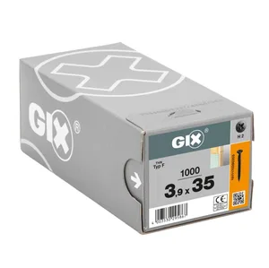 Trockenbauschraube GIX-F für Hartgipsplatten, 3.9mm, x 35 mm, 1000 Stk. - Profi Box