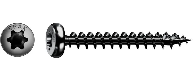 Universalschraube schwarz BLAX, 5mm, x 40 mm, 200 Stk. - Profi Kleinverpackung