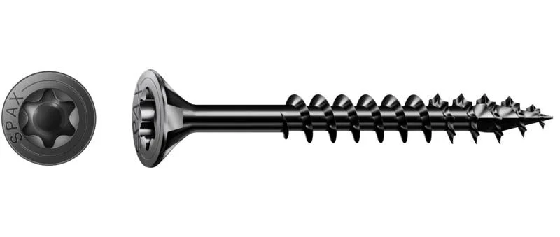 Universalschraube schwarz BLAX, 5mm, x 80 mm, 100 Stk. - Profi Kleinverpackung