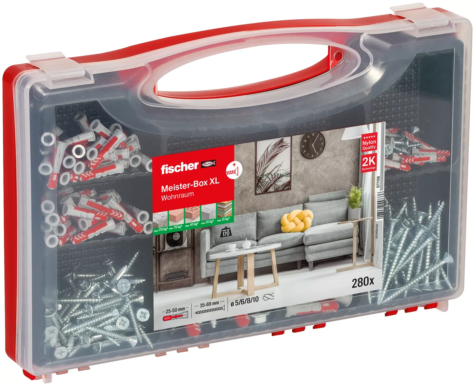 Meister-Box XL Wohnraum + Schrauben (280 Teile)