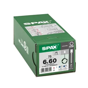 Betonschraube Innengewinde, 6mm, x 60 mm, 75 Stk. - Profi Box