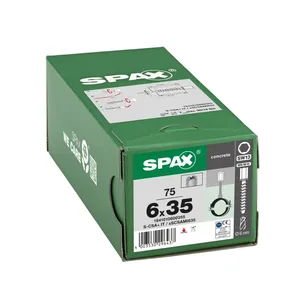 Betonschraube Innengewinde, 6mm, x 35 mm, 75 Stk. - Profi Box