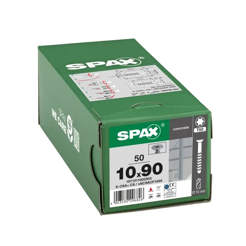 Betonschraube Senkkopf, 10mm, x 90 mm, 50 Stk. - Profi Box