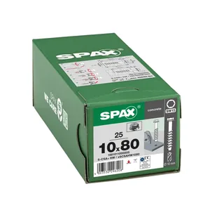 Betonschraube Sechskantkopf mit Scheibe, 10mm, x 80 mm, 25 Stk. - Profi Box