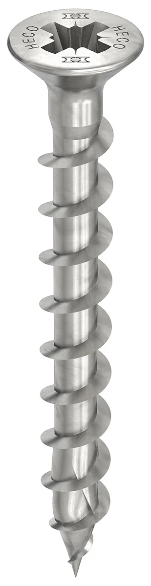 HECO-TOPIX-plus A2 4,5 x 40, Beschlagschraube, Pozi-Drive, PZD-2, Vollgewinde, 500 Stück