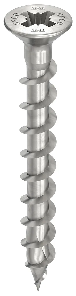 HECO-TOPIX-plus A2 4,5 x 40, Beschlagschraube, Pozi-Drive, PZD-2, Vollgewinde, 500 Stück