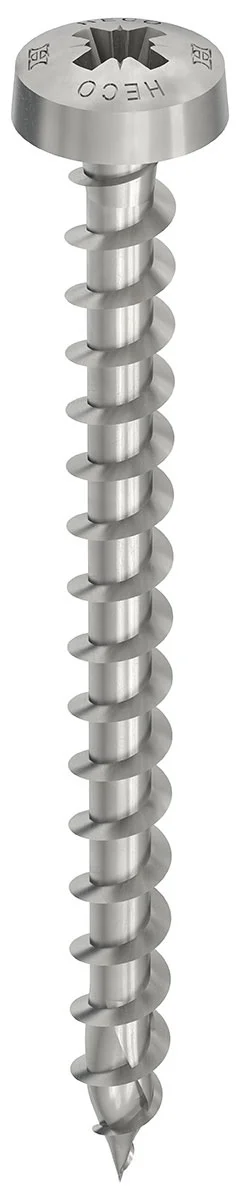 HECO-TOPIX-plus A2 4 x 30, Rundkopf, Pozi-Drive, PZD-2, variables Vollgewinde, 200 Stück