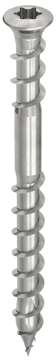 HECO-TOPIX-plus A2 5 x 60, Terrassenschraube, Linsenkopf, HECO-Drive, HD-20, Unterkopfgewinde, 200 Stück