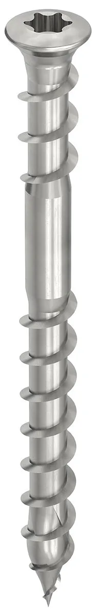HECO-TOPIX-plus A2 5 x 60, Terrassenschraube, Linsenkopf, HECO-Drive, HD-20, Unterkopfgewinde, 200 Stück