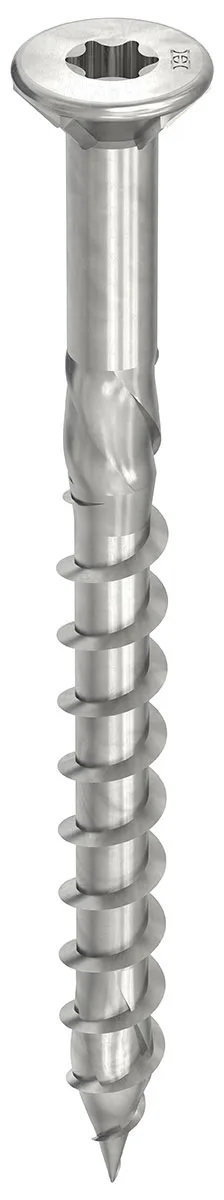 HECO-TOPIX-plus A2 5 x 60, Terrassenschraube, Senkkopf, HECO-Drive, HD-20, Teilgewinde, 200 Stück