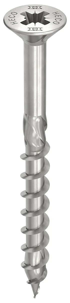 HECO-TOPIX-plus A2 6 x 100, Senkkopf, Pozi-Drive, PZD-3, Teilgewinde, 100 Stück