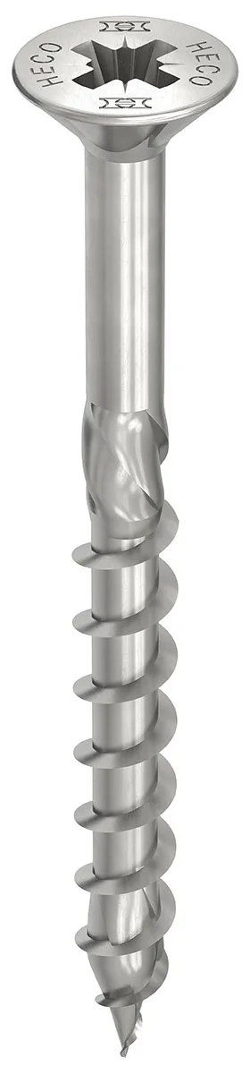 HECO-TOPIX-plus A2 6 x 100, Senkkopf, Pozi-Drive, PZD-3, Teilgewinde, 100 Stück