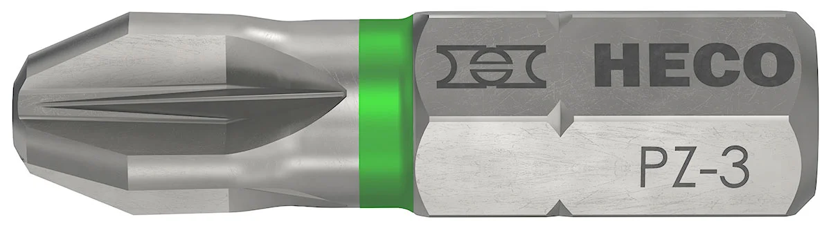 Bits, Pozi-Drive, PZD-3, grün, 10 St.