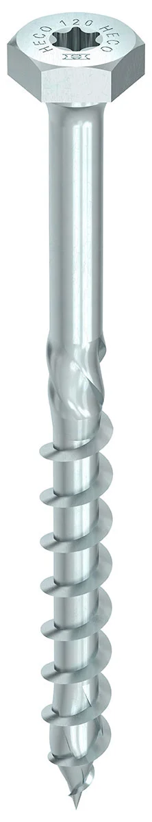 HECO-TOPIX-plus 10 x 120, Sechskantkopf, Sechskantkopf + T-Drive, SW-15/T-40, Teilgewinde, A3K, 50 Stück